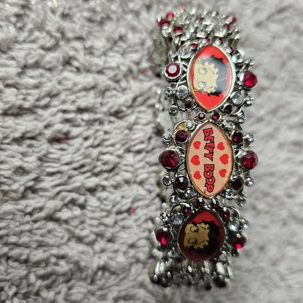 Betty Boop Watch,Charm Bracelet and Stretch Bracelet.